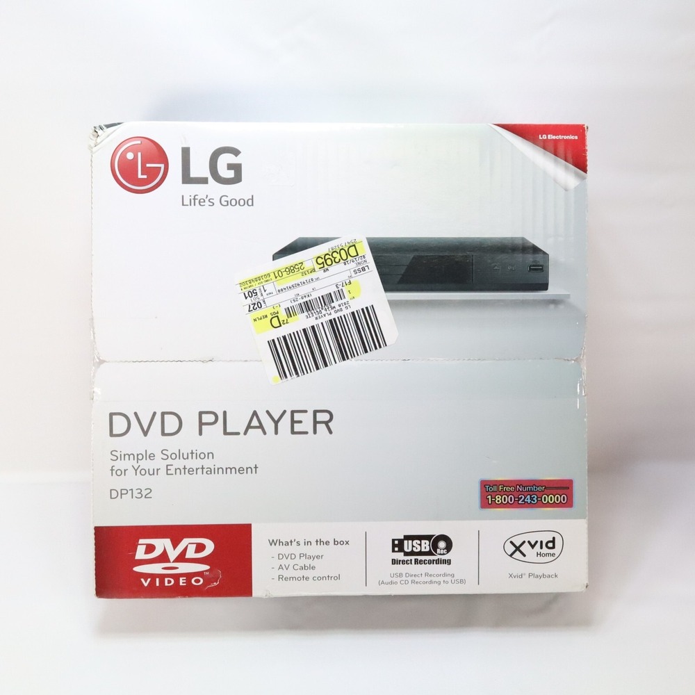 LG DVD CD USB‎ Player/ USB Direct Recording and Xvid Playback DP132H